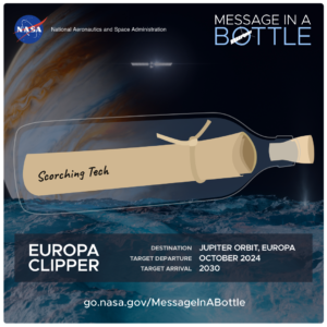 Read more about the article NASA’s Message in a Bottle campaign: Exciting Opportunity to send your name to Jupiter’s moon Europa an icy ocean world in just 3 Steps.