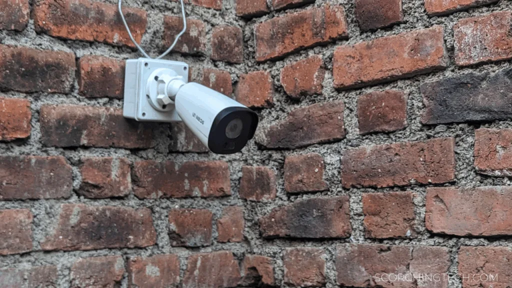 best practices for weatherproofing of CCTV systems- Camera tilted towards ground