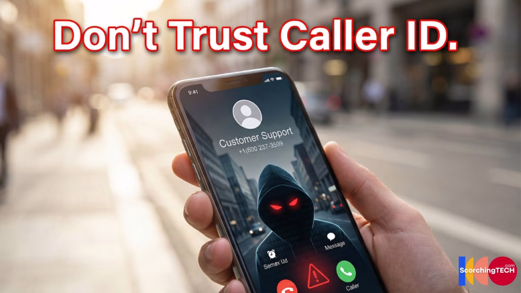 Conceptual image warning against social engineering calls following a data breach.